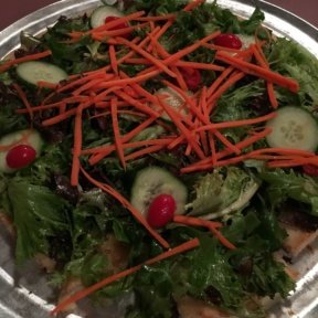 Gluten-free salad pizza from Colony Pizza